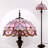 Tiffany Floor Lamp Pink Purple Baroque Stained Glass Standing Reading Light 16x16x64 Inches Antique Pole Corner Lamp Decor Bedroom Living Room Home Office