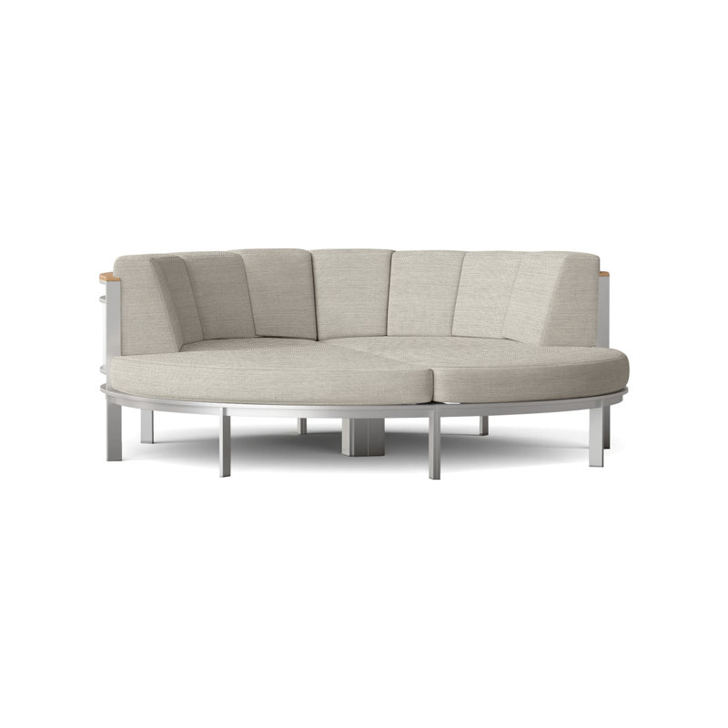Tivoli Outdoor 2 - Seat Patio Sectional, Fog Rain