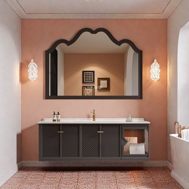 Armoire de salle de bain rétro de luxe à lumière française