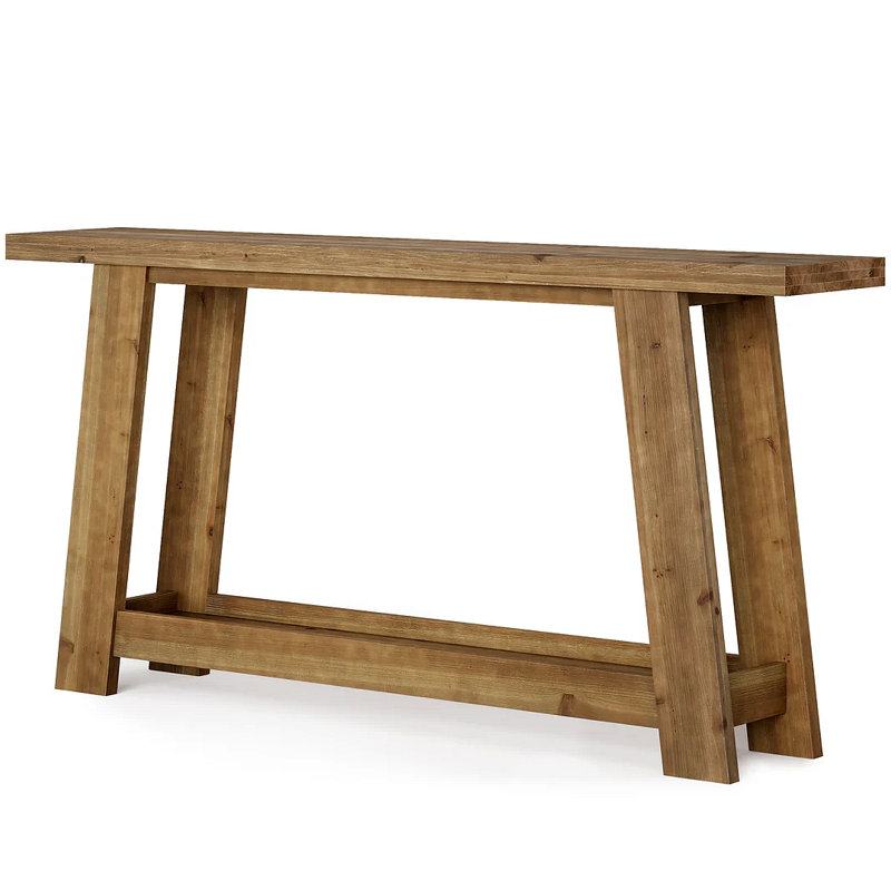 Narrow Sofa Table,Two-Tier Console Table,Wooden Entryway Table