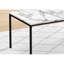 Fashionable 3 Coffee Table : White Marble Laminate & Metal Frame Stylish 3Pcs With Look