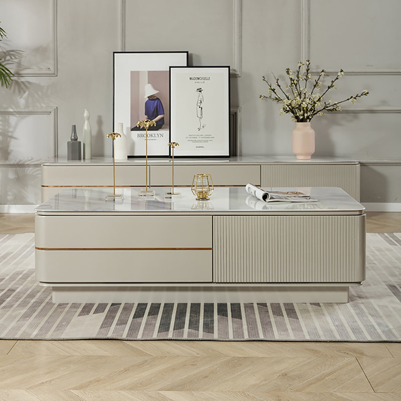 Glass Top Single Coffee Table