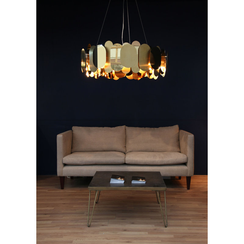 Panel LED Chandelier, Bronze