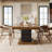 63'' Dining Table for 4-6, Modern Rectangular Dining Room Table with Geometric Relief