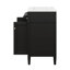 Meuble-lavabo autoportant de 24 po avec lavabo en céramique, armoire de rangement avec 2 portes et tiroir basculant-1253201865