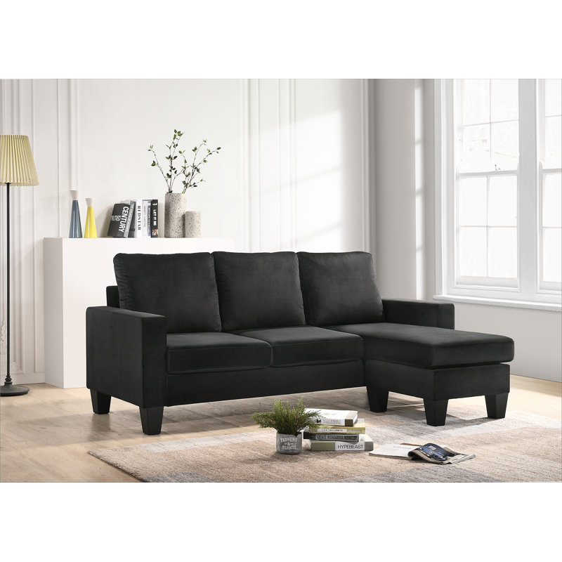 Jessica G0512-SCH Sofa Chaise , BLACK, Black
