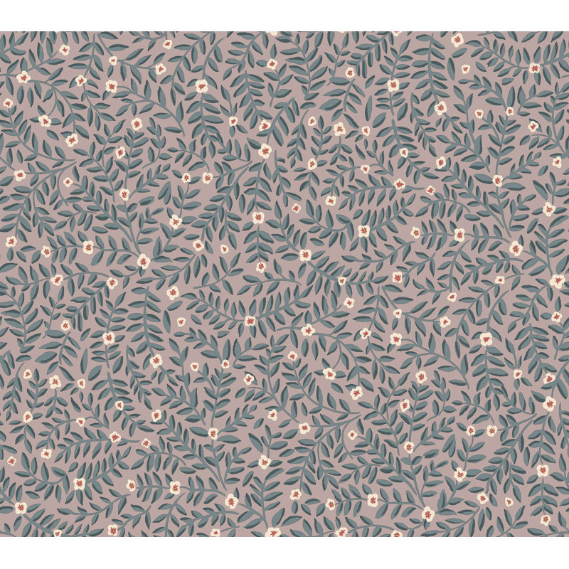 Papier peint adhésif floral Elodie, Mauve