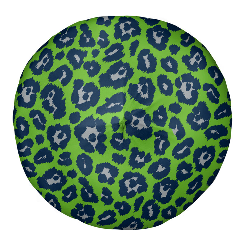 Housse et insert de coussin carré touffeté, Vert / noir / gris, H 30 po x l 30 po x P 4 po, Circulaire