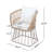 Patio Dining Sets, Teak Wood And Steel Modern 5 Piece Set For Garden