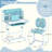 Kid’s Study Desk & Chair Set with Tilt Desktop, Pen Holder & Tray, Reading Stand Navy-122941715