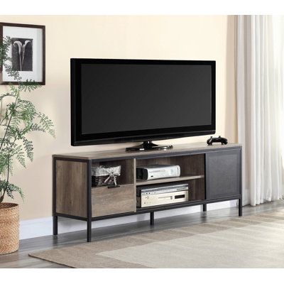 Nantan Rustic Oak & Black Finish Tv Stand