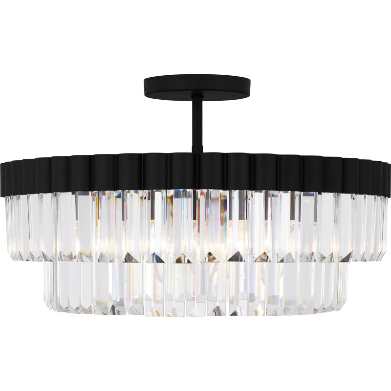 Starlight 4-Light Semi-Flush Mount, Matte Black