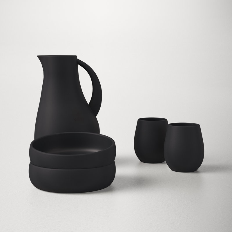 Borgen 72oz. Stoneware Pitcher, Basalt