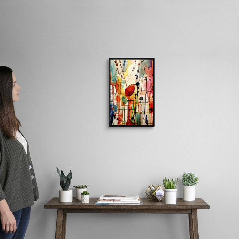 Le Troubadour - reproduction d'art sur toile, H 19,7 po x l 13,7 po x P 1,75 po, Cadre flottant noir