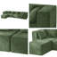 Canapé modulaire en chenille désossé de 130 po avec repose-pieds Horgan, canapé modulaire en mousse à compression, siège profond sans assemblage-132905139