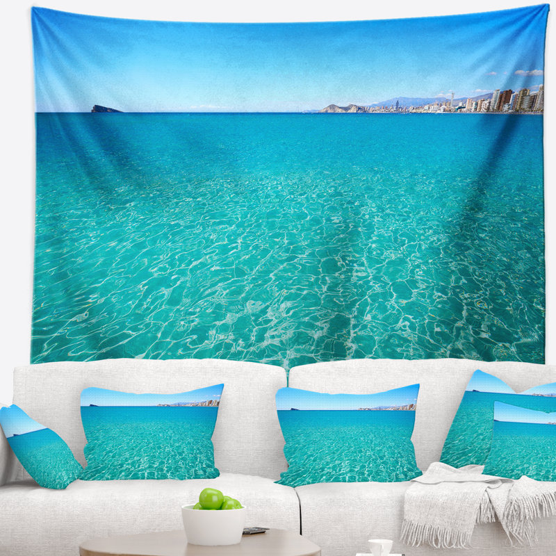 Tapisserie de plage bleue Benidorm Levante, H 32 po x l 39 po