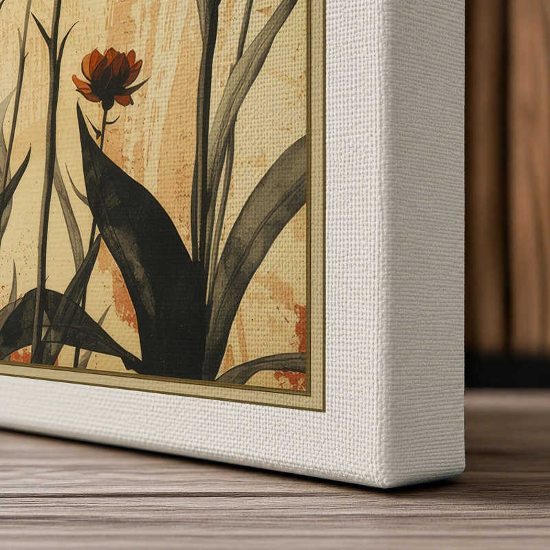 Carnation Study Botanical - Wrapped Canvas, 18x12 - 45.7 x 30.5 cm, Cream Border