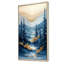 Bleu, bleu, bleu et or Cascade Valley I - Cascade, décoration murale, impressions encadrées par la nature-895692862-895692856