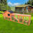 Spacious And Durable 111.5" Wooden Chicken Coop With Nesting Box