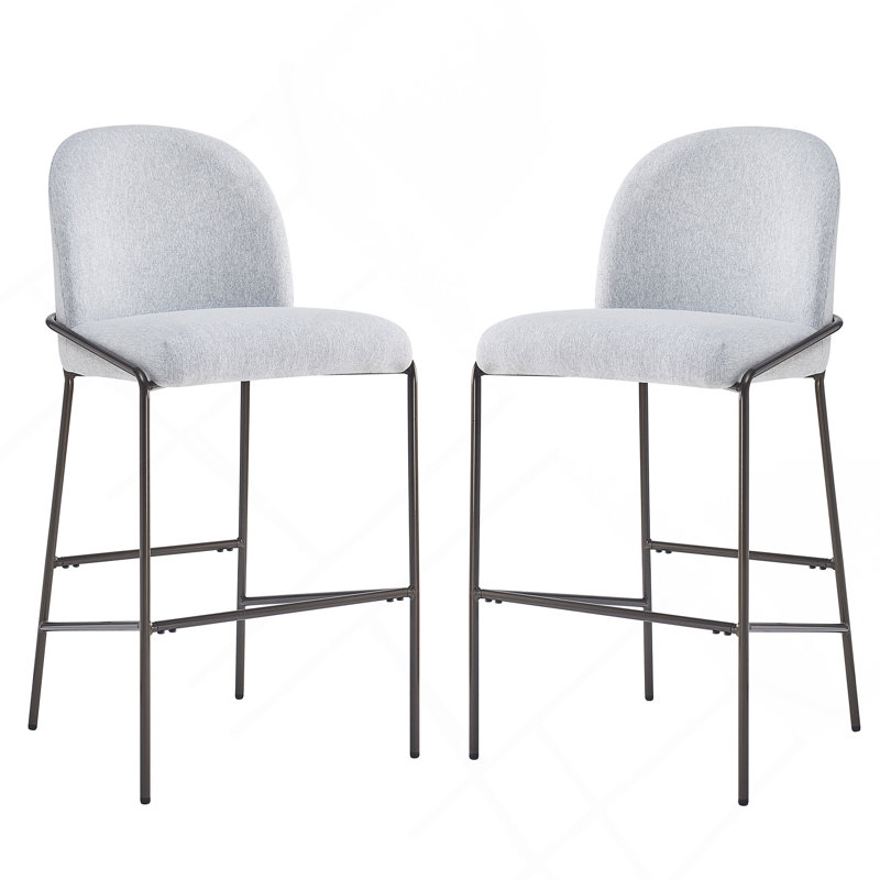 Ensemble de 2 tabourets de bar Galen, Gris