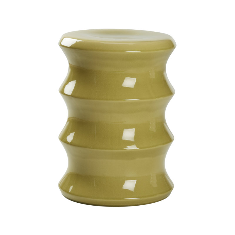 Tabouret de jardin en céramique Shelbourne, Vert