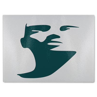 Elegant silhouette Designer Glass Chopping Board