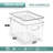 Sorbus Large Clear Plastic Cleaning Supplies Storage Bins with Lids and Handles 4 Pack