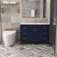 Ensemble de meuble-lavabo simple 48 po avec plateau en céramique Jakiem-1006317163