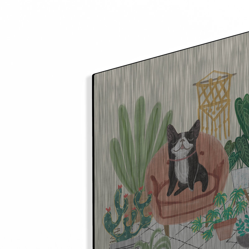 «Urban Jungle Dogs 5» par Mary Urban, art mural en métal, H 16 po x l 12 po