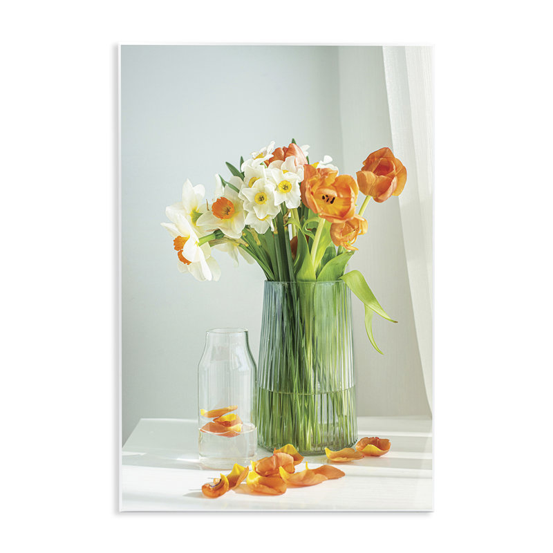 Art mural "Nature morte jonquille" par Incado, H 15 po x l 10 po