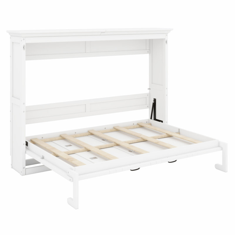 Lit escamotable moderne dans une armoire, Blanc