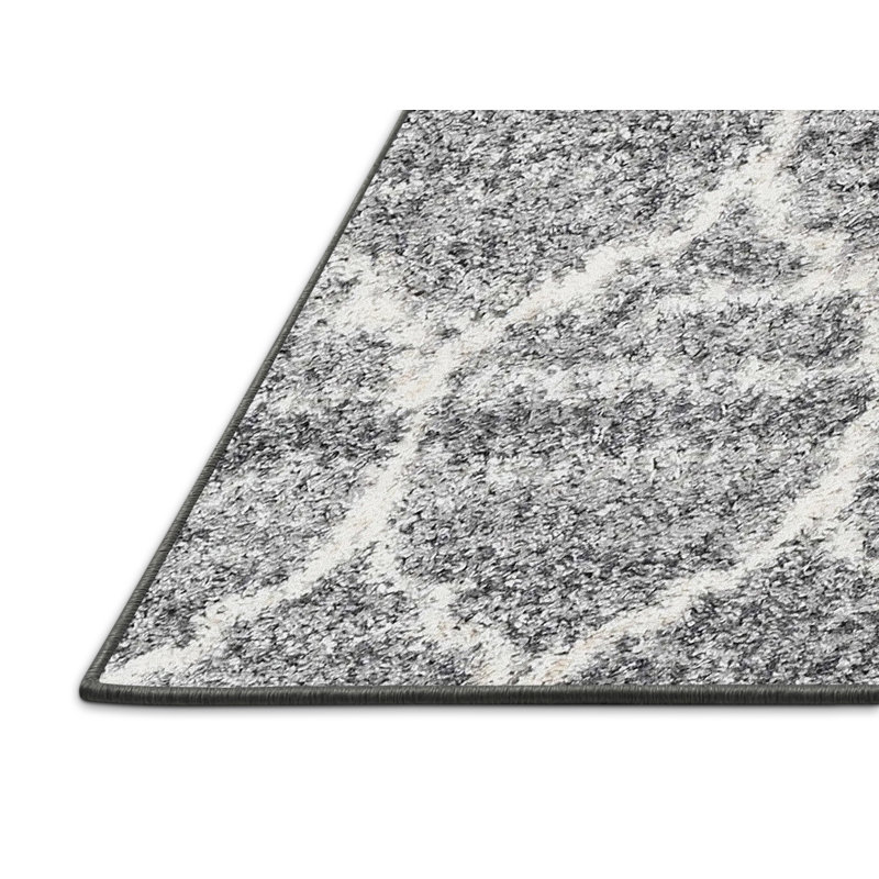 Tapis décoratif gris clair contemporain, Rectangle 5 pi x 7 pi