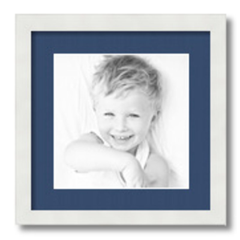 White Single Picture Frame, Delft Blue