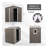 6Ft X 5Ft Outdoor Metal Storage Shed Gray With Window