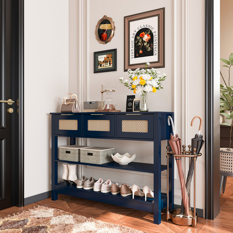 43.3'' Console Table, Navy