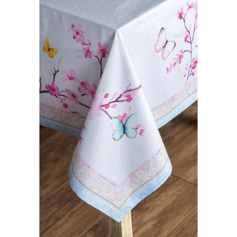 Floral 100% Cotton Square Tablecloth, 60" L x 60" W