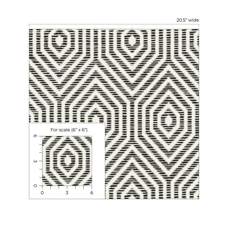 Rouleau de papier peint L 33 pi x l 20,5 po Amariea, Poivre et sel