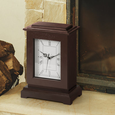 Wooden Mantel Clock With Hidden Compartment