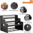 4-Tier Wood Display Shelf, Black Modern Bottle Organizer, Black
