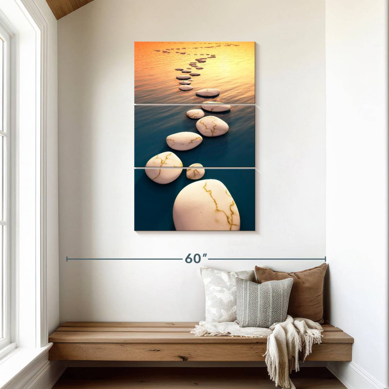 Kerrick White Stepping Stones, 45" H x 28" W
