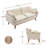 78'' Square Arms Sofa With Ottoman Tufted Upholstered Living Room Set-1807555709