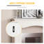 Cadre de foyer moderne HOMCOM avec motif décoratif, cadre de foyer en MDF blanc pour salon, 115 cm de large