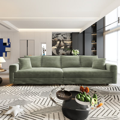 Henry 102.4" Corduroy Modern Sleeper Sectional Sofa