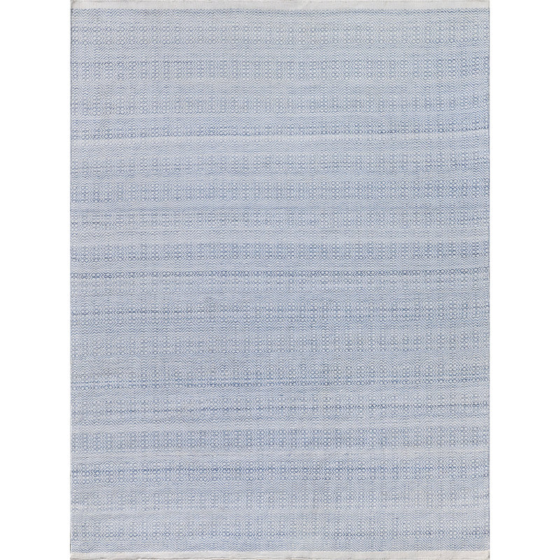 Echo Geometric Area Rug in Light Blue, Rectangle 9' x 12'
