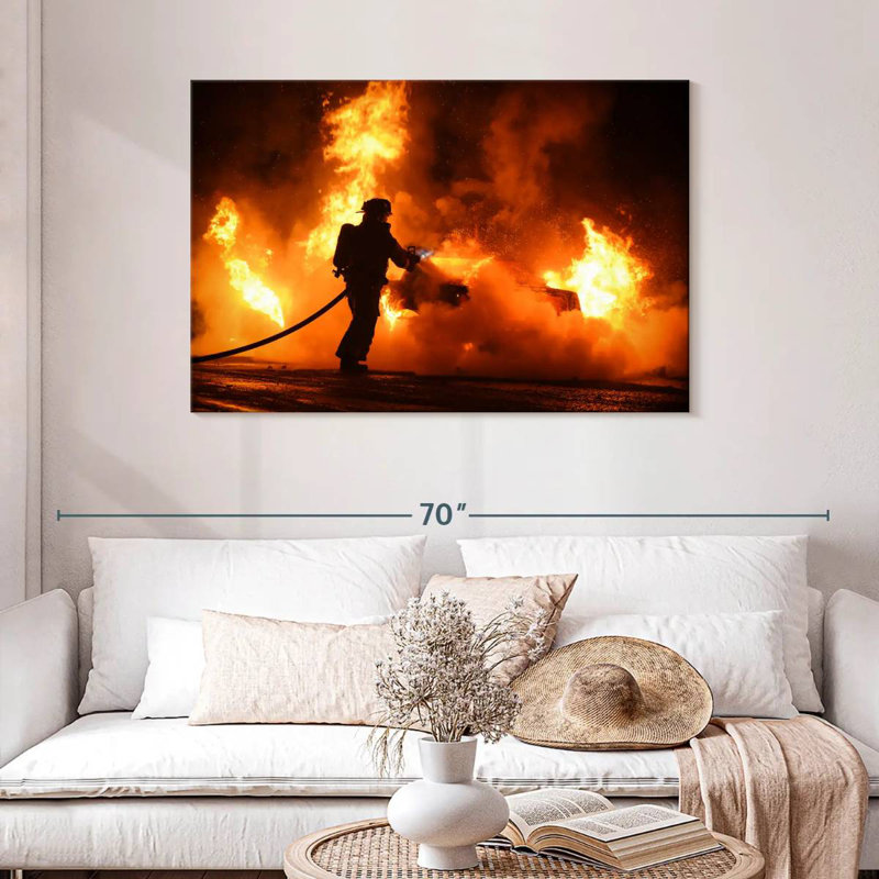 Lelar Fireman, 30" H x 45" W