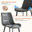 Chaises de salle à manger en cuir de polyuréthane gris et pieds en fer (2 pièces)