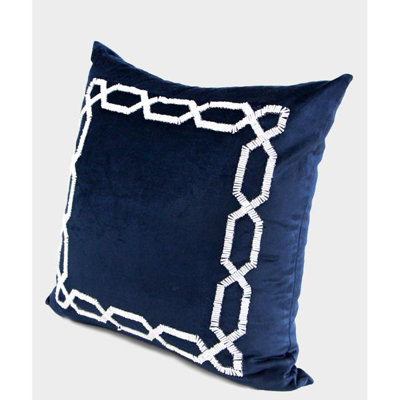 Geometric Cotton Blend Throw Pillow