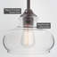 Luminaire suspendu industriel moderne Breakwater Bay Lynne 9 avec abat-jour en verre transparent, hauteur de suspension réglable, finition bronze huilé