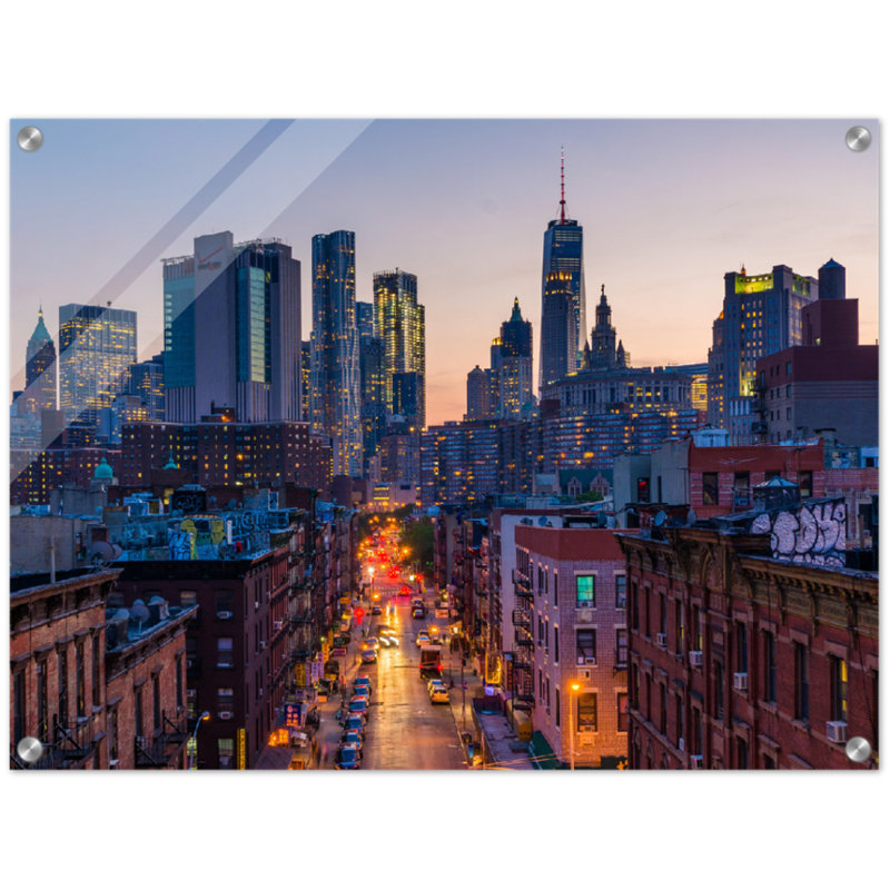 Manhattan View Print - New York City Skyline Wall Art - Manhattan Urban Landscape Canvas Poster - Skyscraper Cityscape Artwork - Travel NYC Decor - Modern City Wall Hanging - Home Office Living Room Decoration Art Print