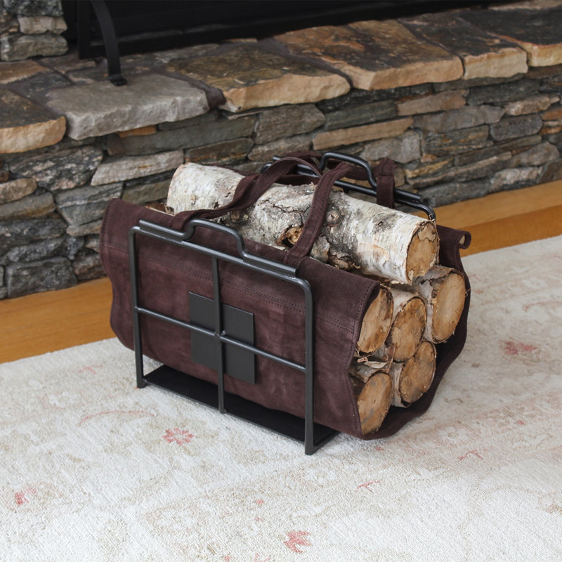 Gault 12.5'' W Log Rack, Graphite Powder Coated, Yes